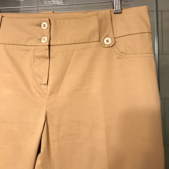 BYE  a European Brand. Tan Pants Tall Wide Waist Band w/ Decorative Belt Loops - Picture 7 of 11